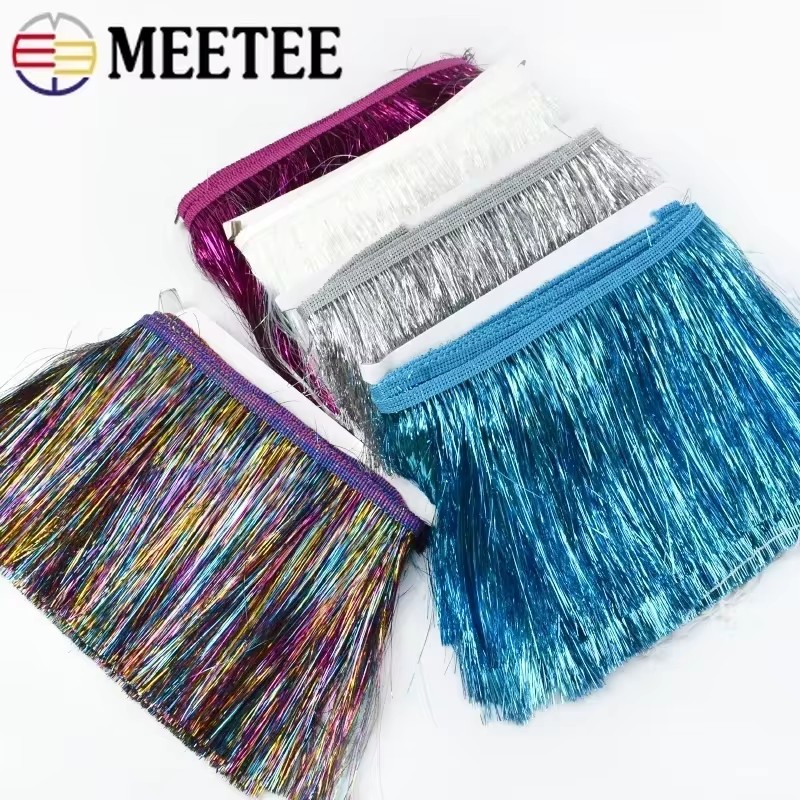 شريط زخرفي ذهبي معدني بطول 10/ - مراجعة Fringe Ribbon Sewing وسعره