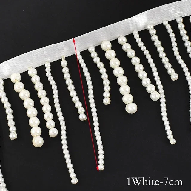 1/2 ياردة اللؤلؤ مطرز شرابة ها - مراجعة Beaded Trim Fringe وسعره